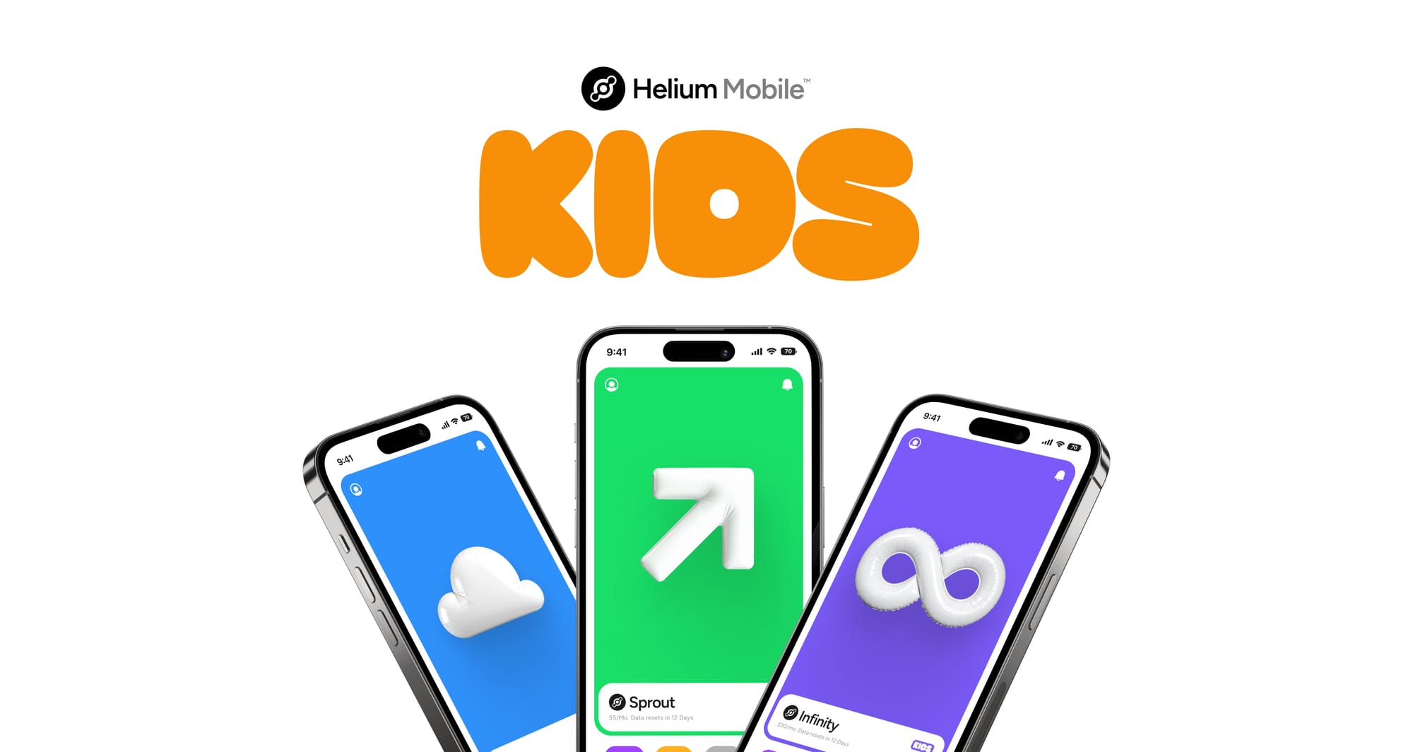 Helium Mobile Kids. Sprout. Air. Infinity.
